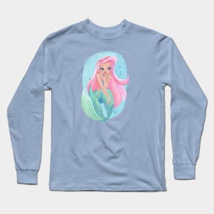 Cotton Candy Mermaid Long Sleeve T-Shirt